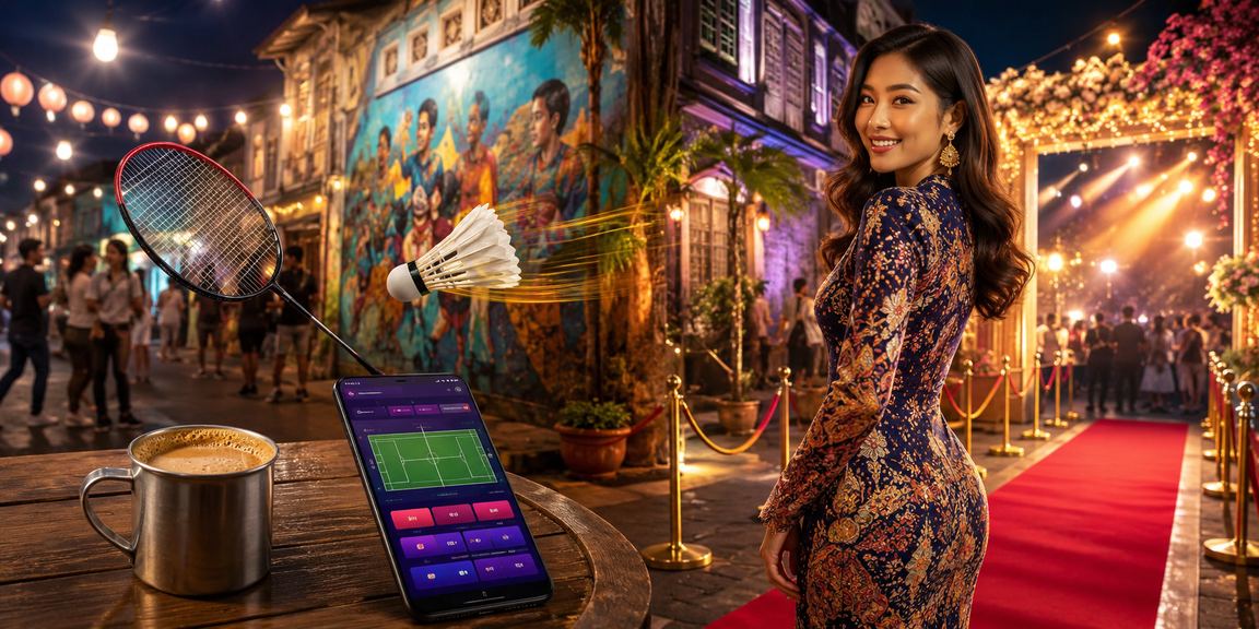 Pengguna mengakses promosi kasino melalui telefon mudah alih di Pulau Pinang